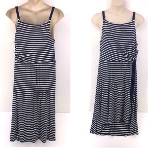 Maison Jules Blue Notte Combo Stripe Dress…XL